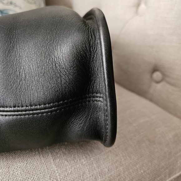 Vintage Coach Legacy Two-Way Black Glovetanned Leather Tote Satchel Bag #9063 - Picture 11 of 17